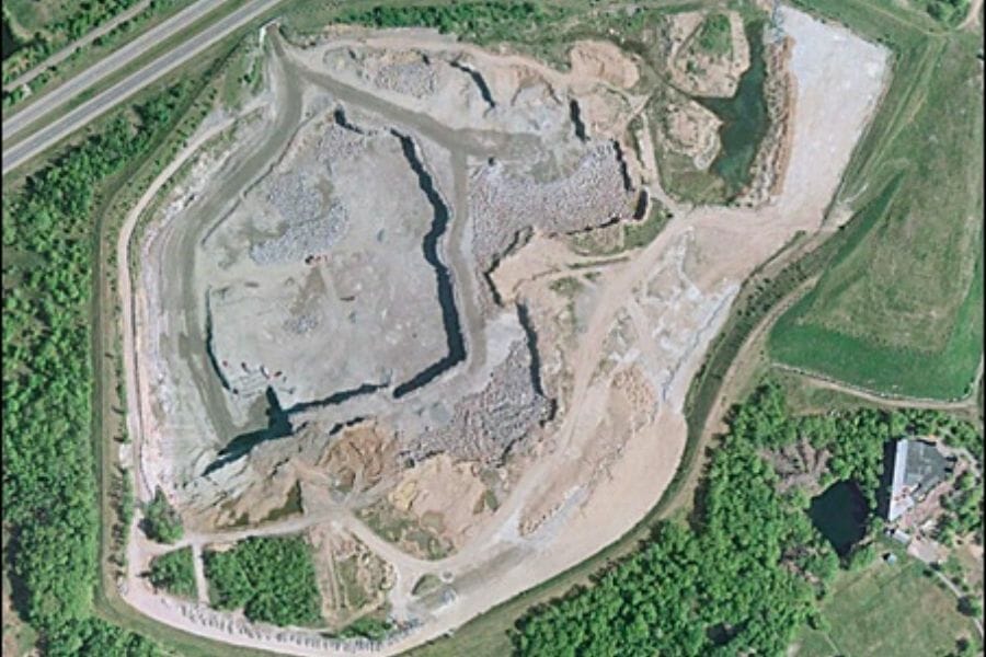 Top view of the Bronk Quarry