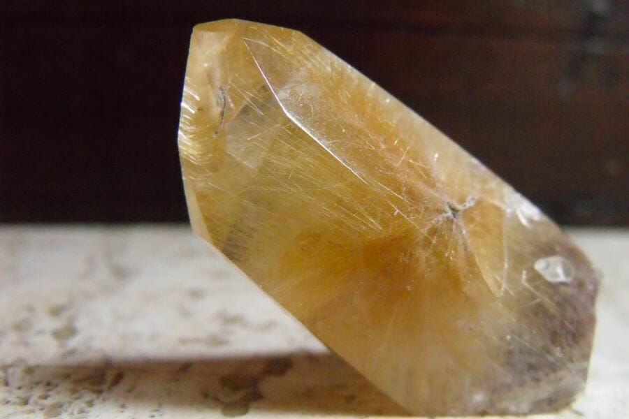 A sample of a brown Rutile crystal