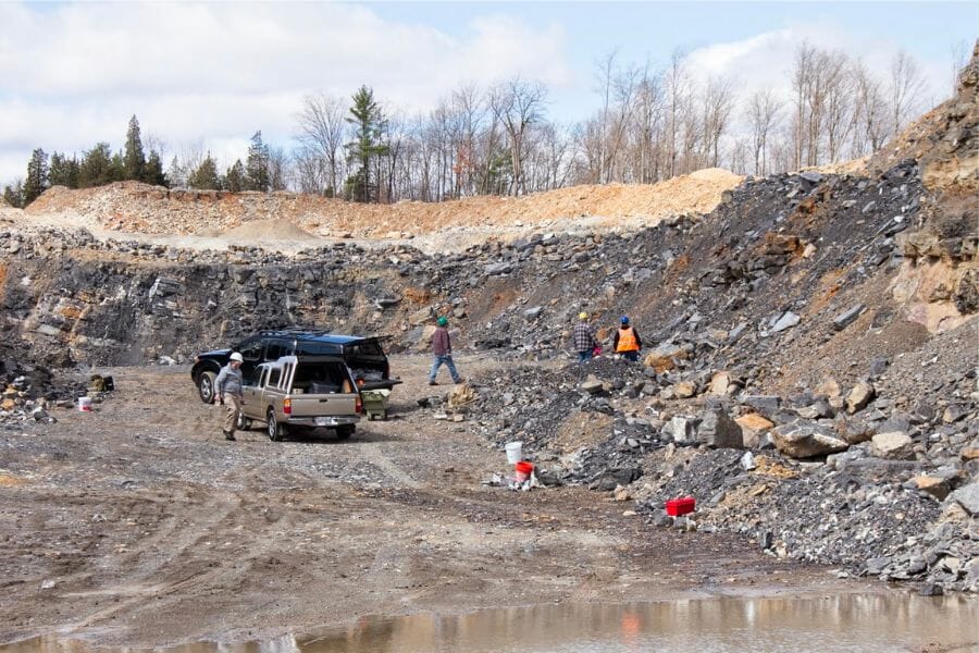 A look at the Teeter Limestone Quarry with people digging for their finds
