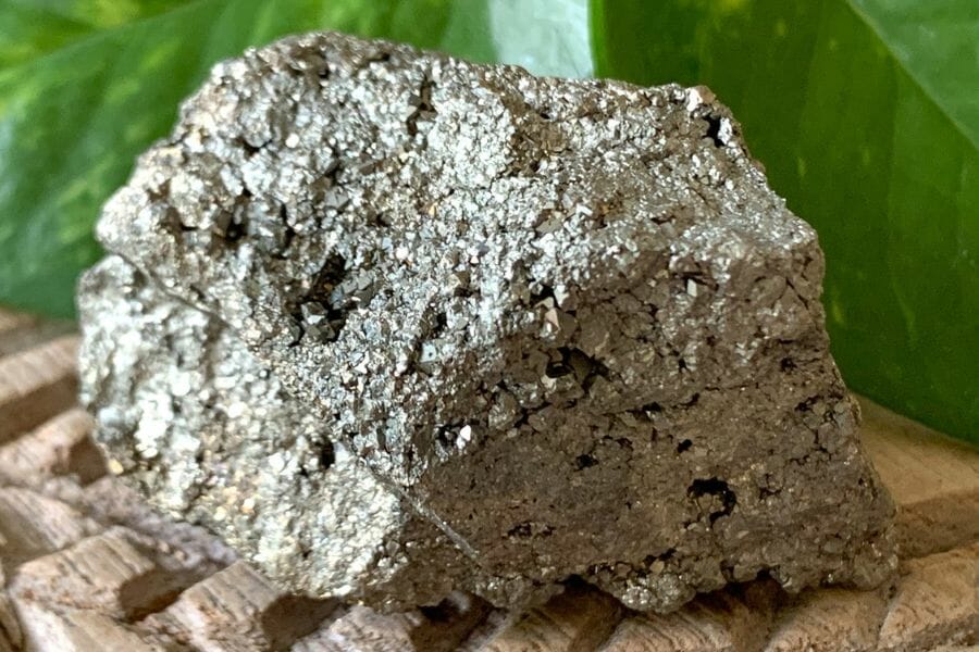 An enormous pyrite with an irregular shape and rough surface