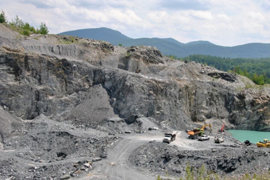 One of the many big quarries at Rutland County