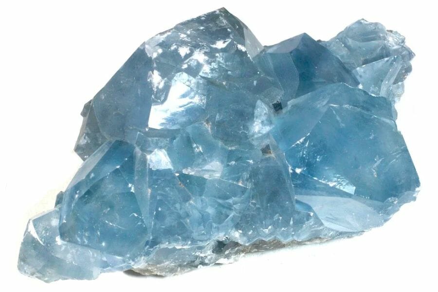 A look at a translucent blue Celestite crystal