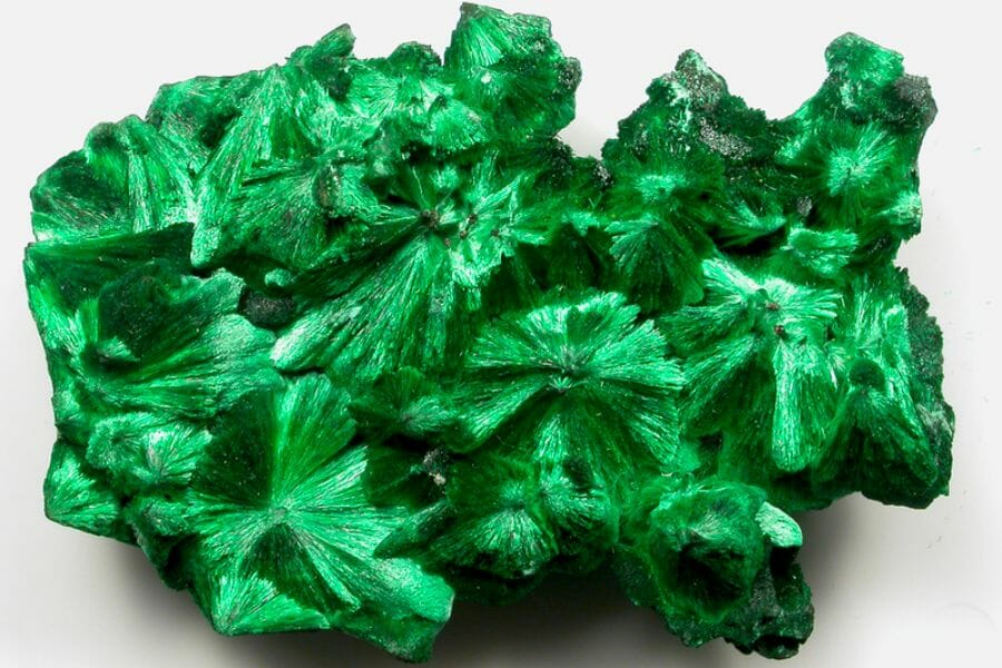 A shiny sample of a green Malachite
