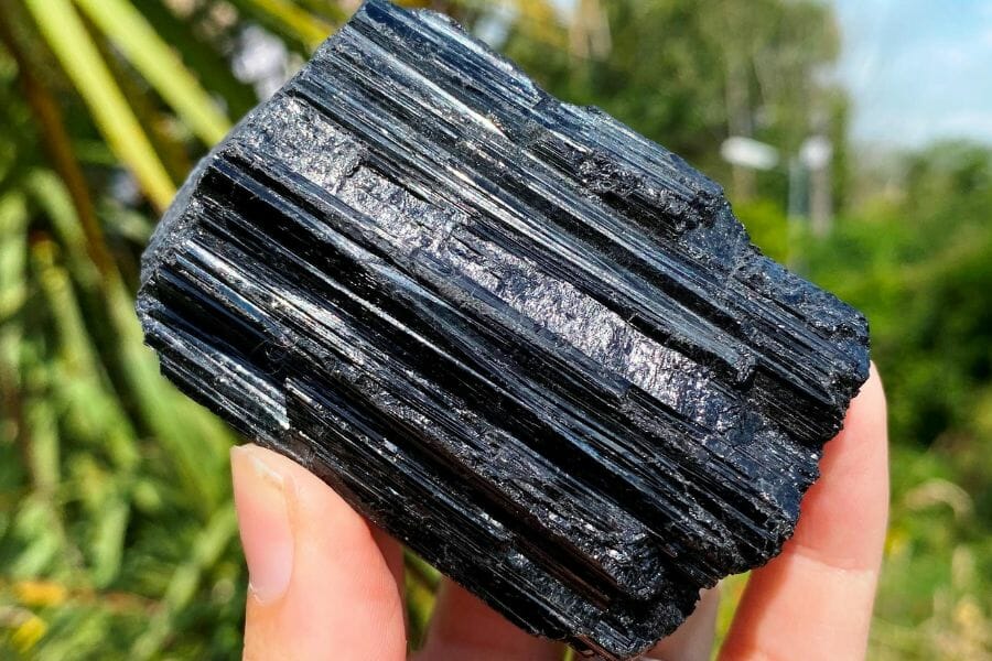 A stunning black tourmaline found at Illinois