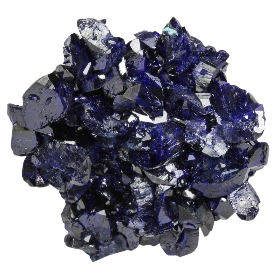 deep blue azurite crystal cluster
