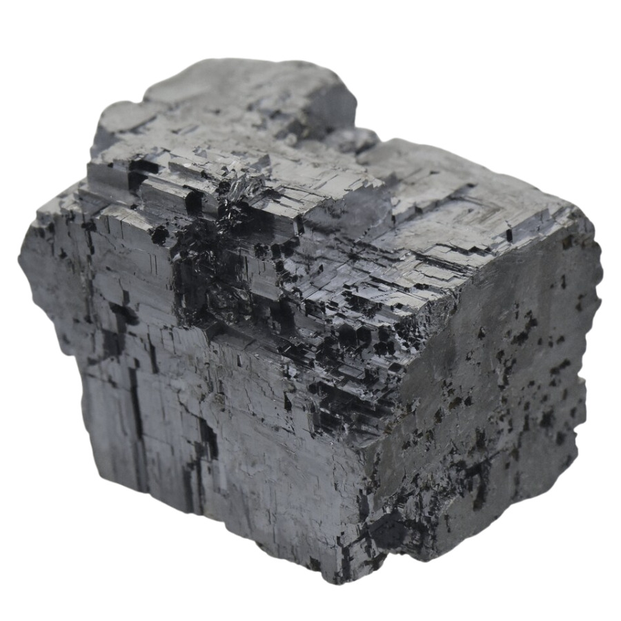 dark gray cubic galena crystal
