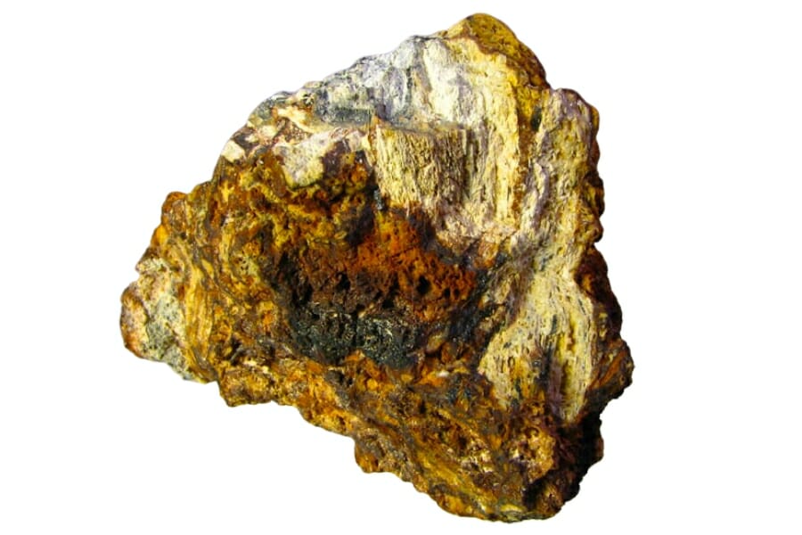 A Bismite ore with yellowish to light orange colors