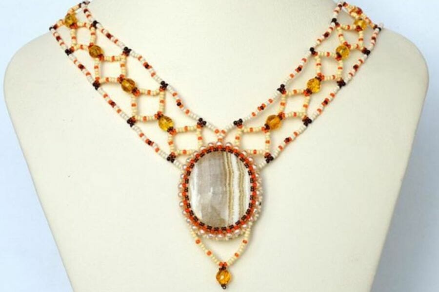 An exquisite calcite necklace