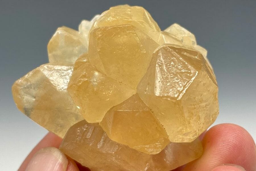 Appraising an elegant calcite crystal