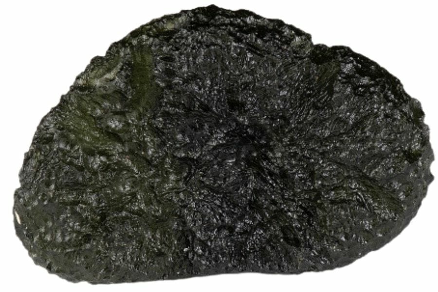 Dark piece of real moldavite