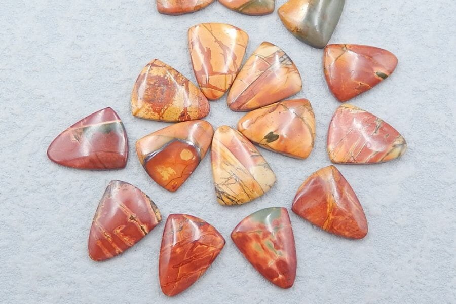Different types of jasper that are beautifully arranged