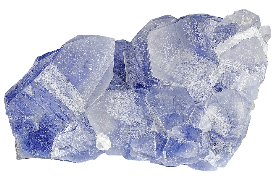 An elegant blue dumortierite with big crystal chunks