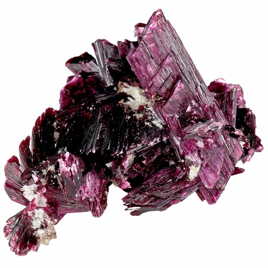 Large cluster of light purple Erythrite crystals