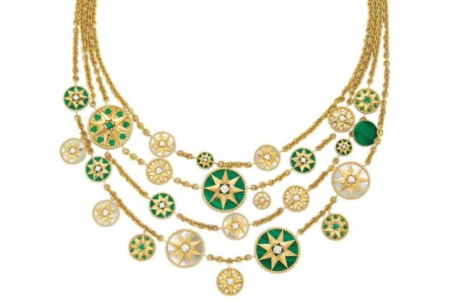 A stunning expensive malachite necklace