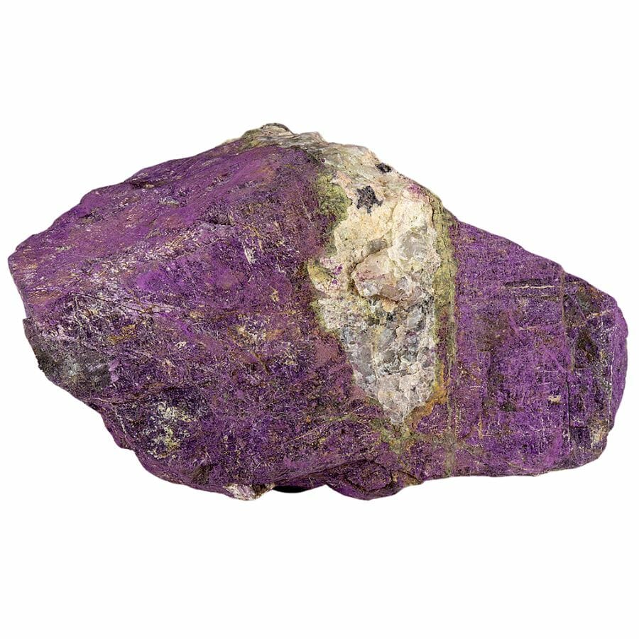 Purple and white Heterosite crystal formation