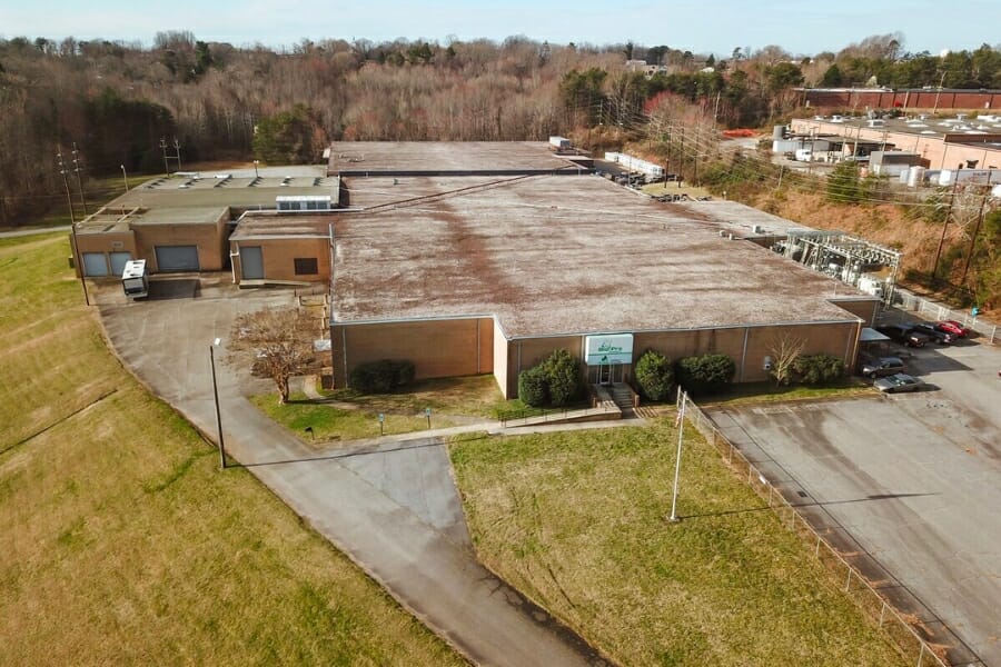 A top view of one of the businesses in the Tate Boulevard Industrial Park