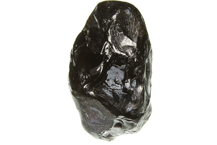 A hunk of shiny obsidian rock 