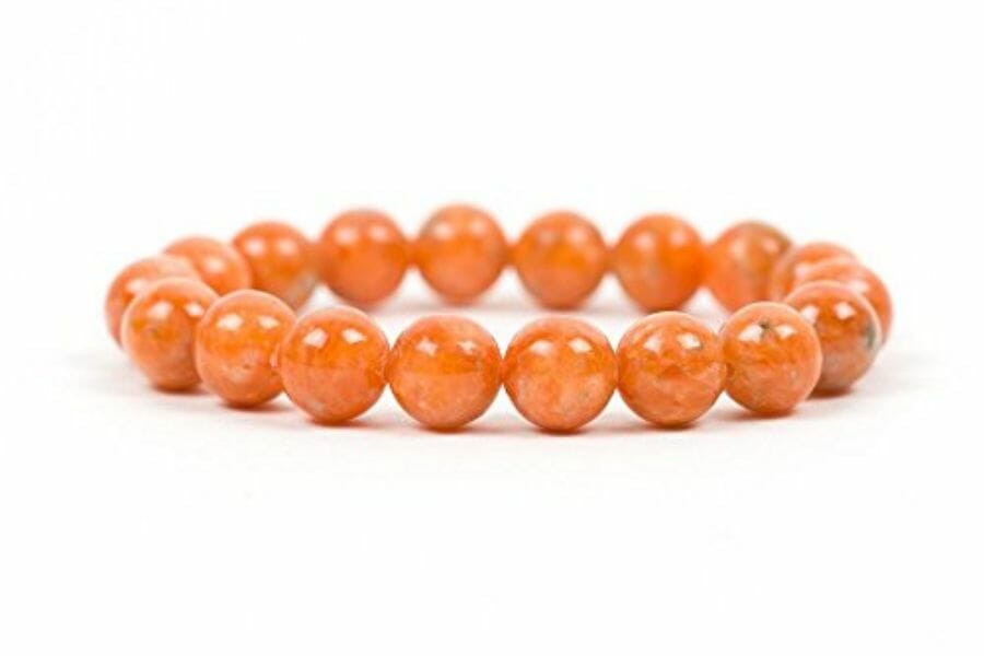 A beautiful orange calcite beaded bracelet