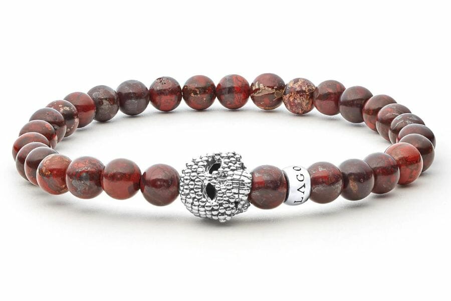 A pretty poppy jasper bead bracelet