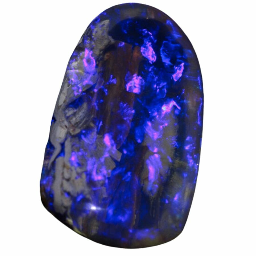 Circular purple opal