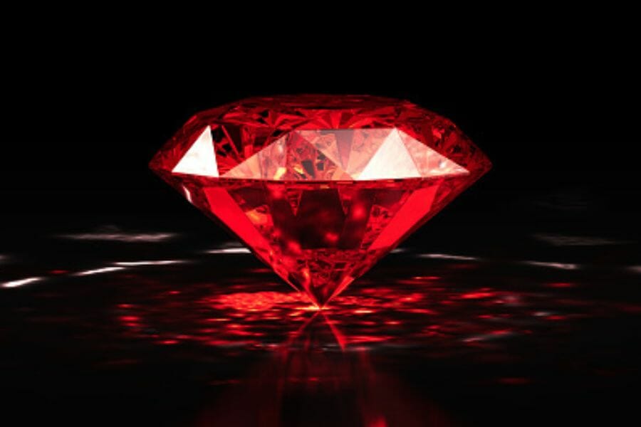 A pretty rare red diamond