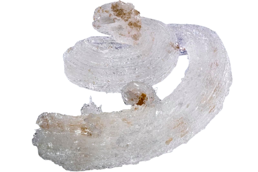 An unusually-shaped selenite crystal