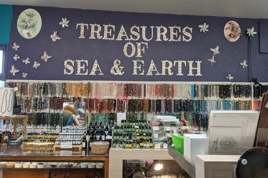 Treasures of Sea and Earth crystal shop in North Dakota where you can find and purchase various crystal specimens