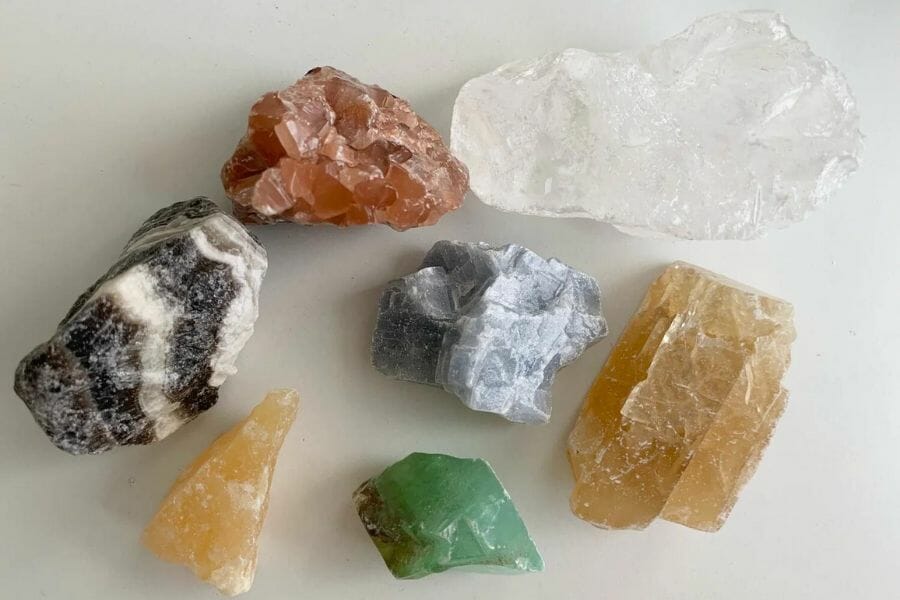 Various pretty calcite crystals 