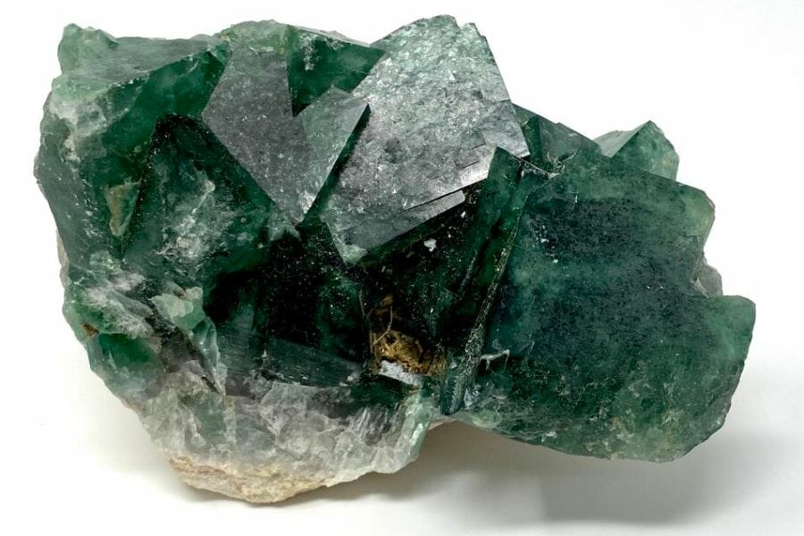 A cluster of green Fluorite crystals
