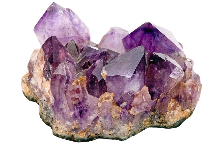 purple amethyst crystal cluster