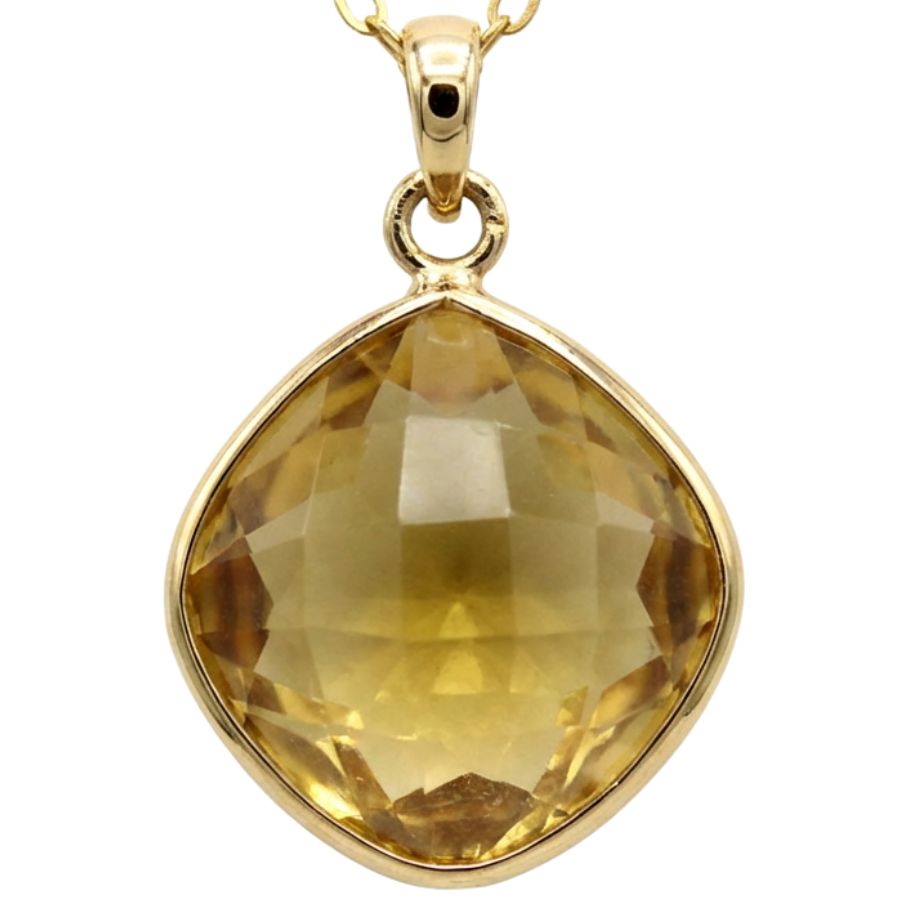 faceted citrine pendant