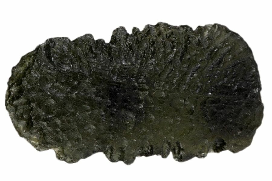 Dark moldavite specimen from a reputable dealer