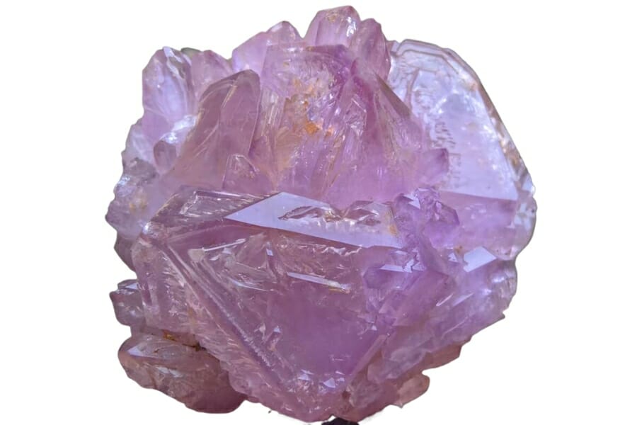 A stunning lilac Amethyst crystal shaped like a flower