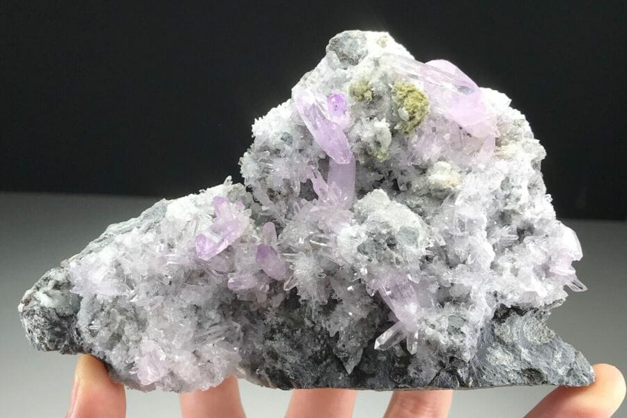 A gorgeous amethyst with crystal clusters