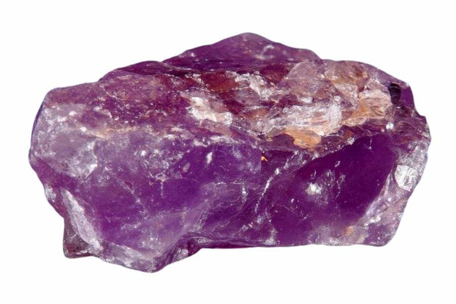 An elegant amethyst crystal with some other minerals inside