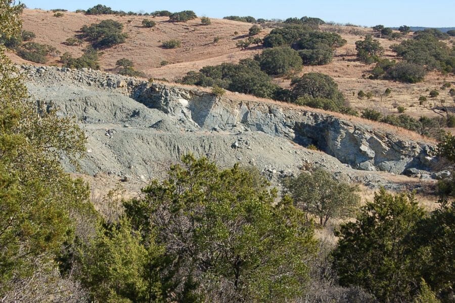 A beautiful area at the Amethyst Hill where amethyst crystals are abundant