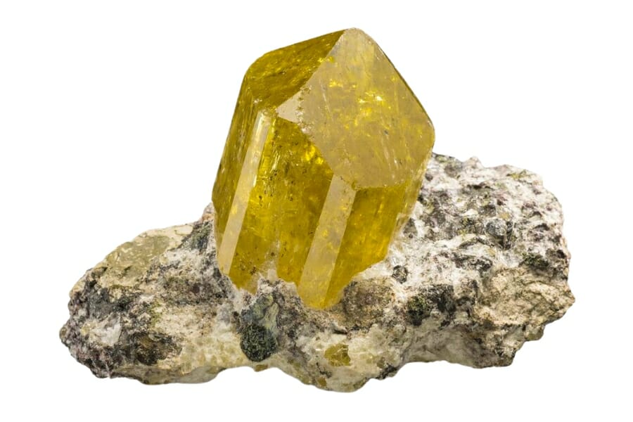 Stunning yellow Apatite crystal