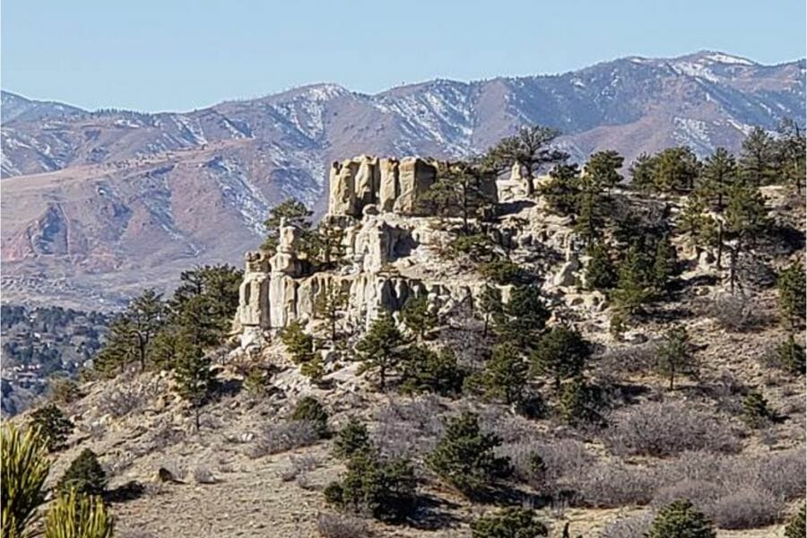 A pretty view of the Austin Bluffs where minerals and rocks are commonly found