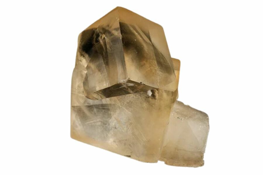 A beautiful brown calcite mineral with a unique crystal shape