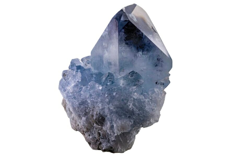 Stunning graying blue Celestite crystal