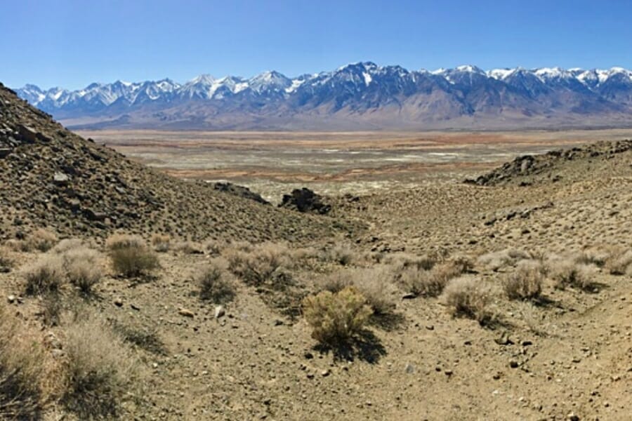 A view of the rocky terrain of Crystal Ridge