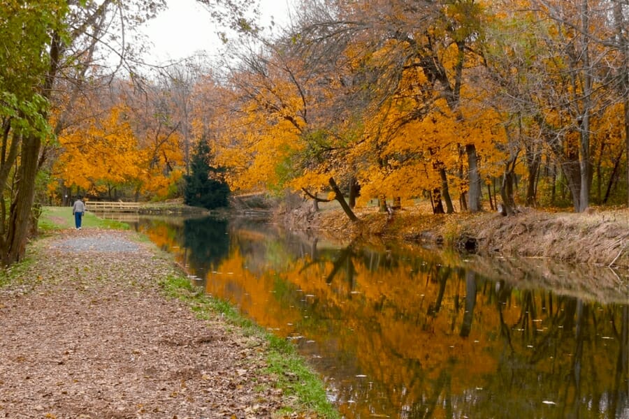 A stunning view of one of the waterways in Delaware County during spring