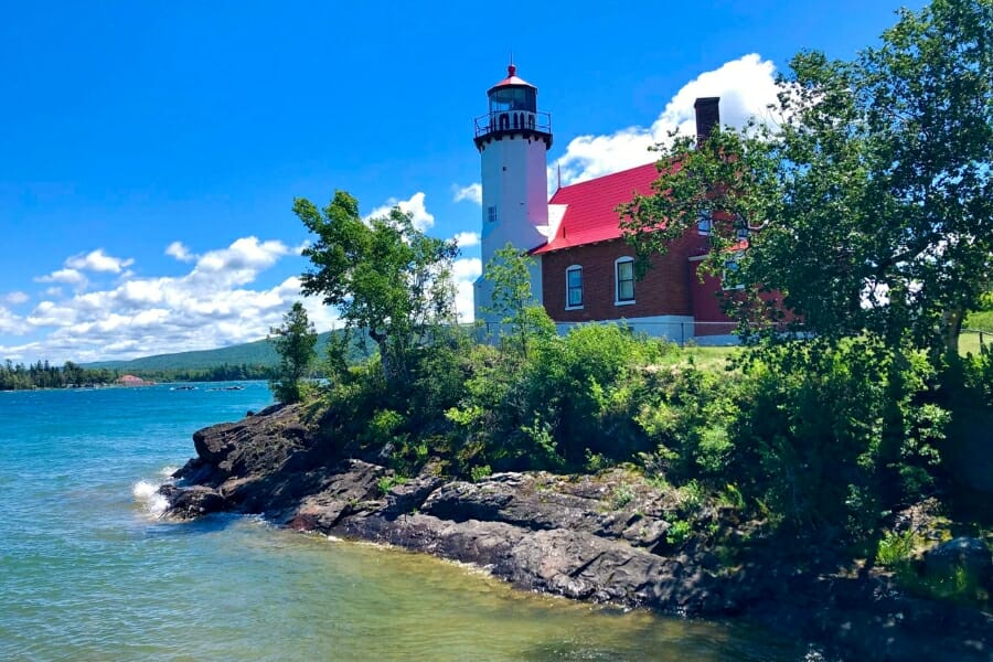 Eagle Harbor and its lighthouse