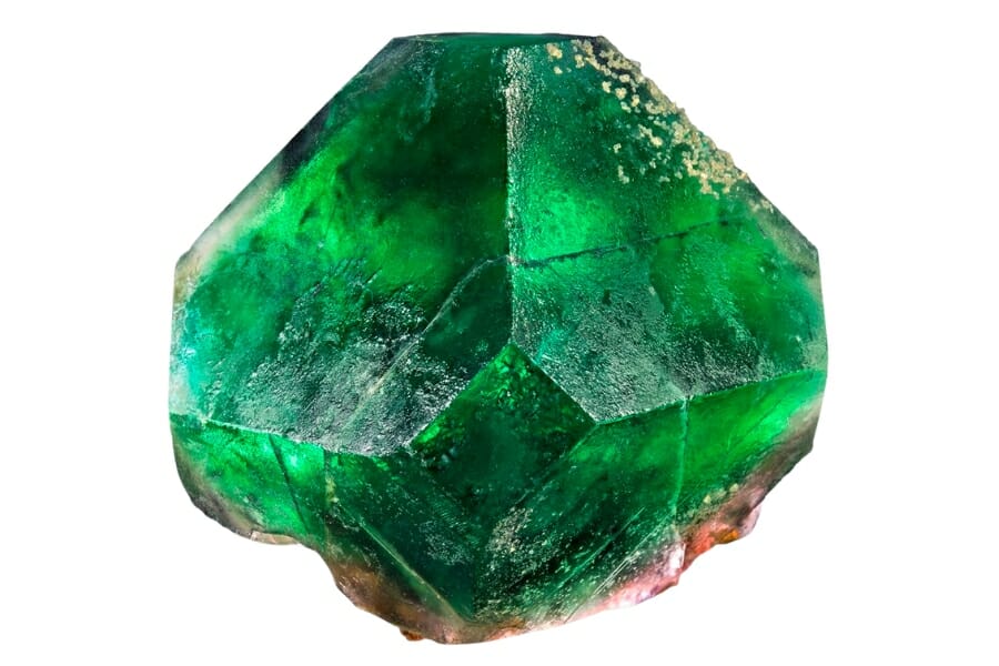 A stunning, bright green raw Emerald