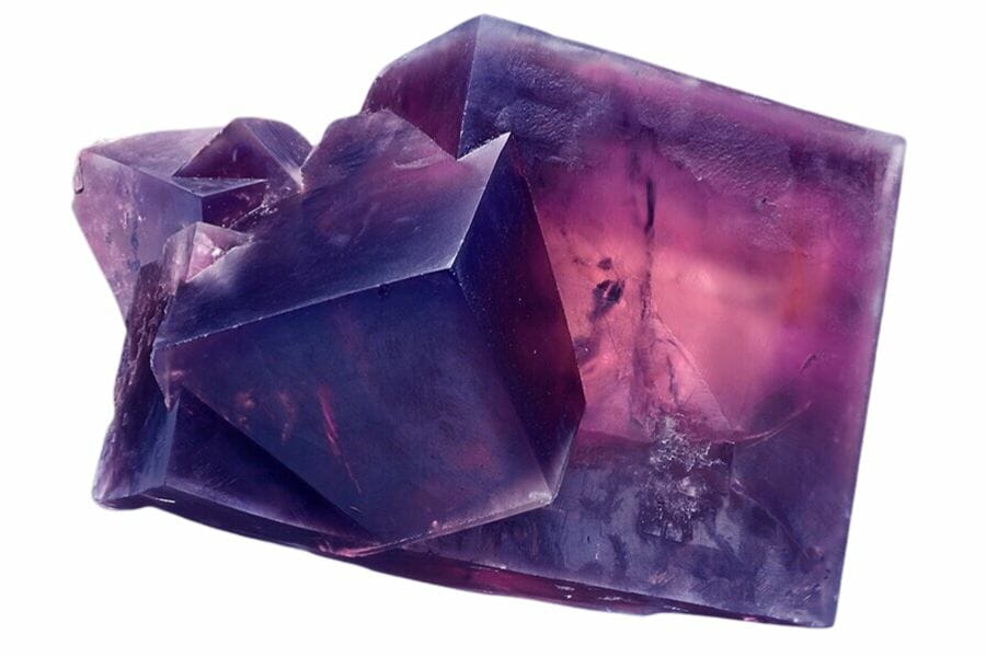 A unique elegant rectangular shaped purple fluorite
