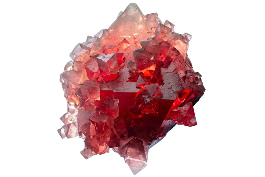 A stunning red Fluorite specimen