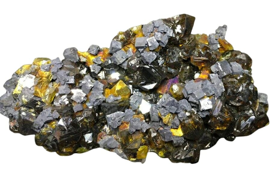 A stunning specimen of Chalcopyrite, Galena and Sphalerite