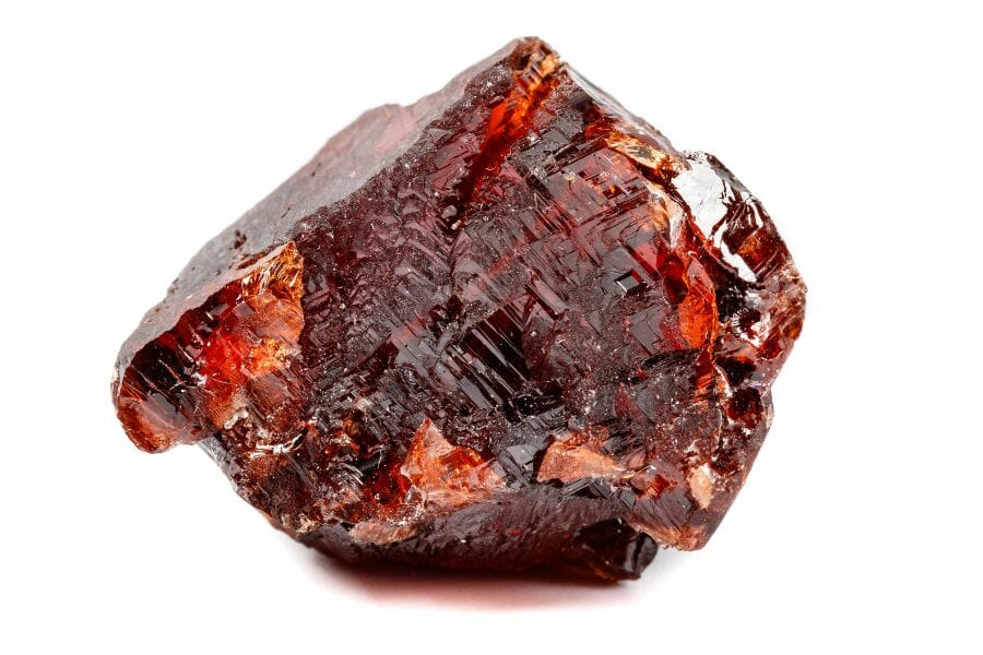 A mesmerizing garnet with an irregular shape and unique surface 