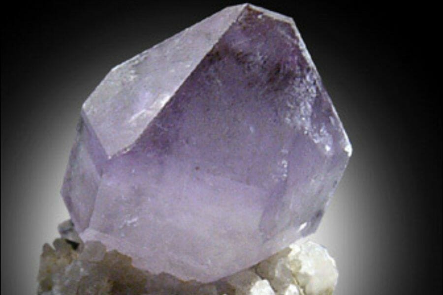 A beautiful amethyst crystal found at Garrett Mine