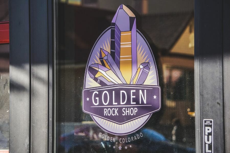Golden Rock Shop in Colorado where there is an abundance of various rock and mineral specimens you can buy